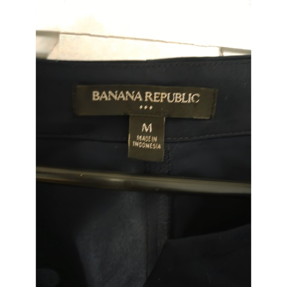 Banana Republic Grommet Top Women M Navy Blue Office Chic Business Casual - Picture 3 of 6